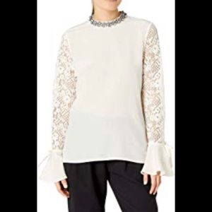 NWT Juicy Couture Silk Mock Neck Top